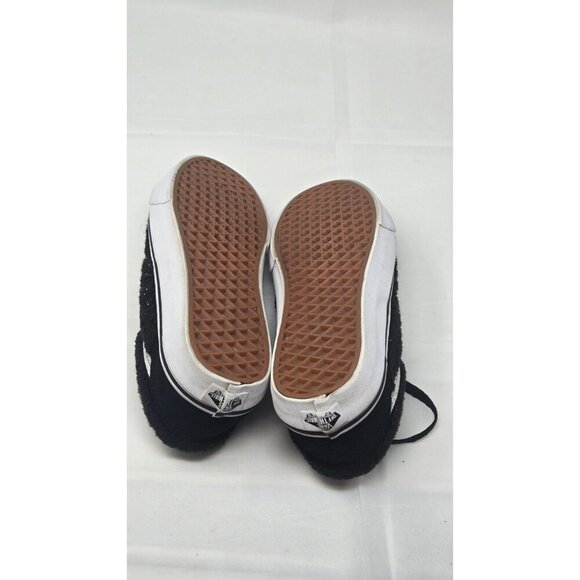 VANS Women’s Sk8 Lo Top Trainers Black Leopard Faux Fur size 9 - Picture 4 of 8